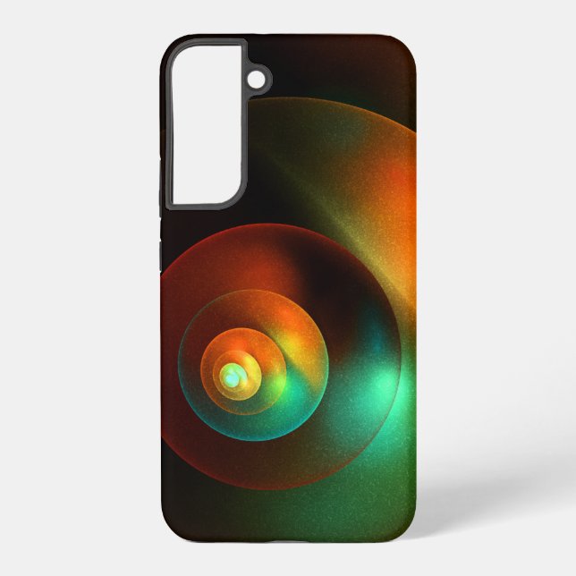 Colourful Circles Modern Abstract Art Pattern #18 Samsung Galaxy S22+ Case (Back)