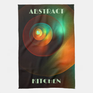 Colourful Circles Modern Abstract Art Pattern #18 Tea Towel