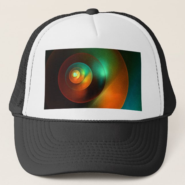 Colourful Circles Modern Abstract Art Pattern #18 Trucker Hat (Front)