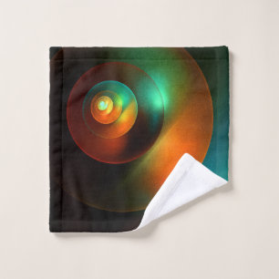 Colourful Circles Modern Abstract Art Pattern #18 Wash Cloth