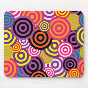 Colourful circles mouse pad