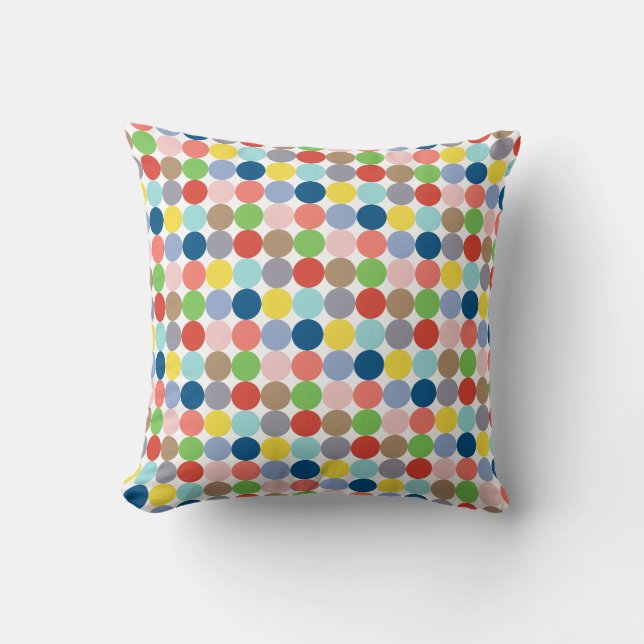 colourful circles of pastel colour... cushion (Front)