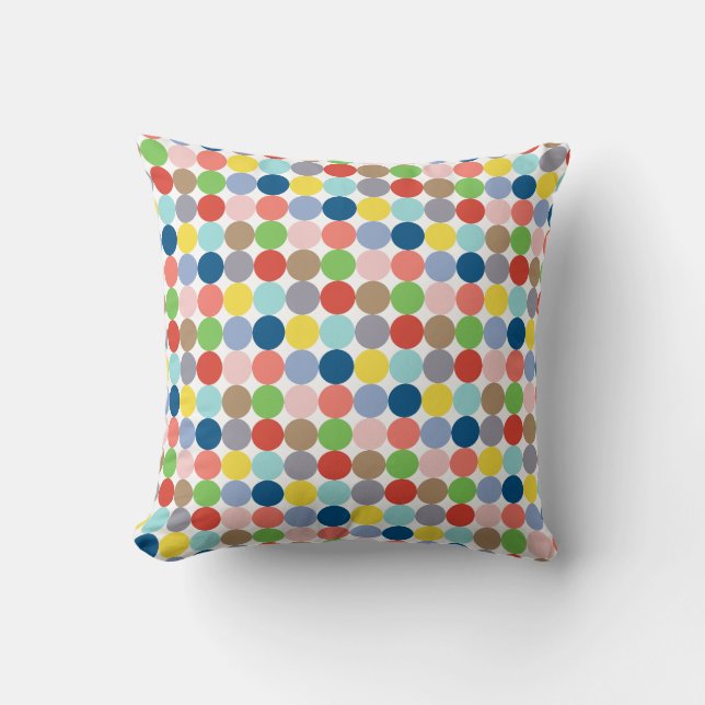colourful circles of pastel colour... cushion (Front)