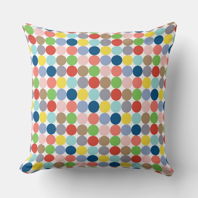 colourful circles of pastel colour... cushion (Front)