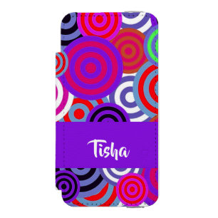 Colourful circles pattern incipio watson™ iPhone 5 wallet case