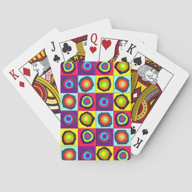 Colourful Circles Pattern Playing Cards (Back)