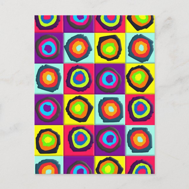 Colourful Circles Pattern Postcard (Front)