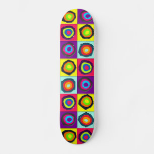 Colourful Circles Pattern Skateboard