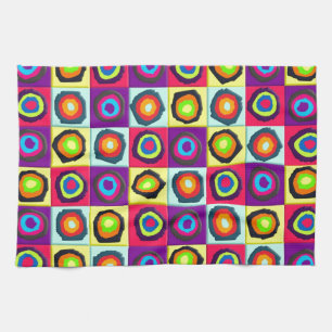 Colourful Circles Pattern Tea Towel