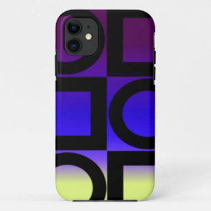 Colourful Circles Squares iPhone 11 Case