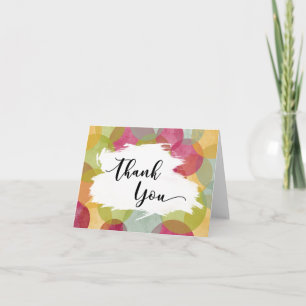 Colourful Circles, Unique Modern Design Thank You Card