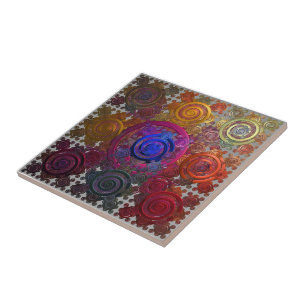 Colourful Circular Hotplates Ceramic Tile