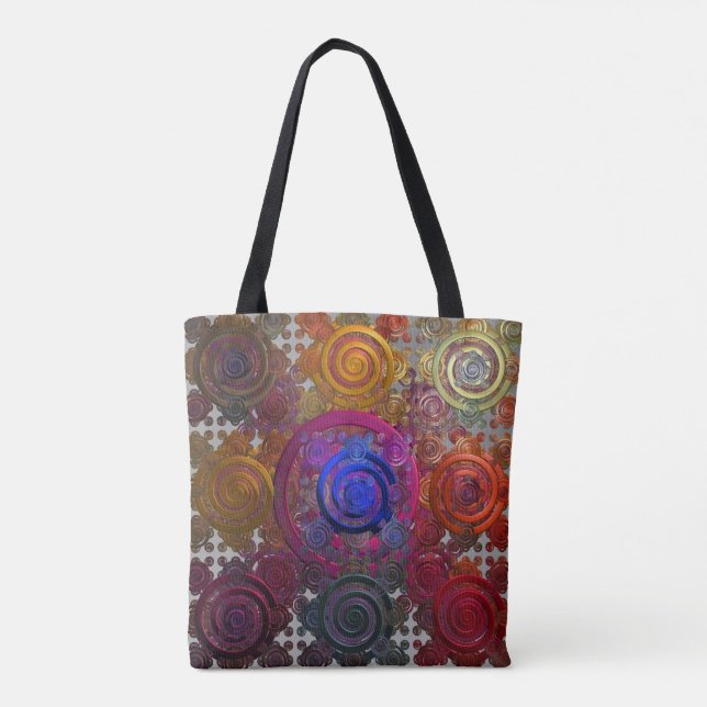 Colourful Circular Hotplates Tote Bag (Back)