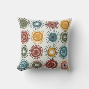 colourful circular pattern cushion