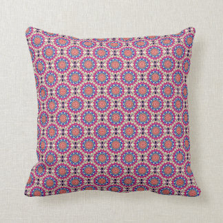 Colourful Circular Repeating Abstract Pattern Cushion