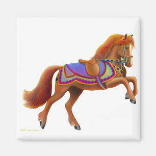 Colourful Circus Horse Magnet