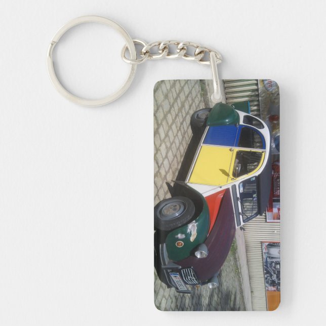 Colourful Citroen 2 CV Key Ring (Front)