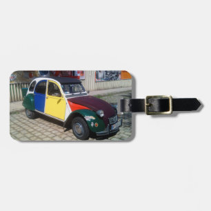 Colourful Citroen 2 CV Luggage Tag