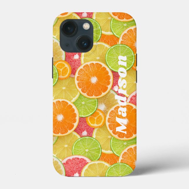 Colourful Citrus custom name phone cases (Back)