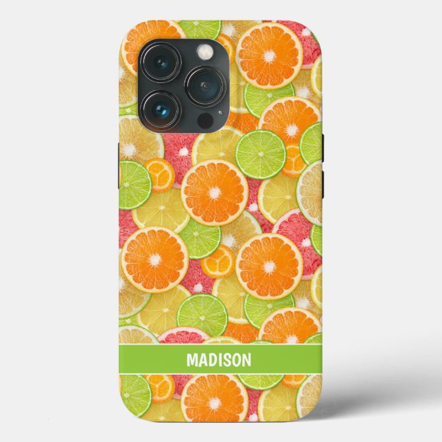 Colourful Citrus custom name phone cases (Back)