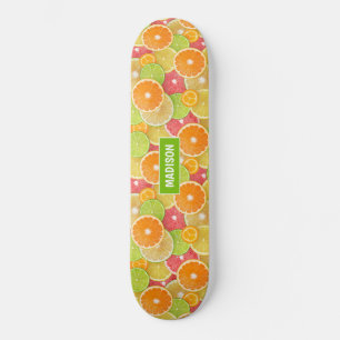 Colourful Citrus custom name Skateboard