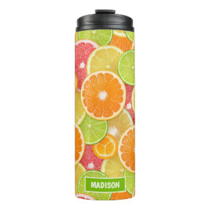 Colourful Citrus custom name Thermal Tumbler