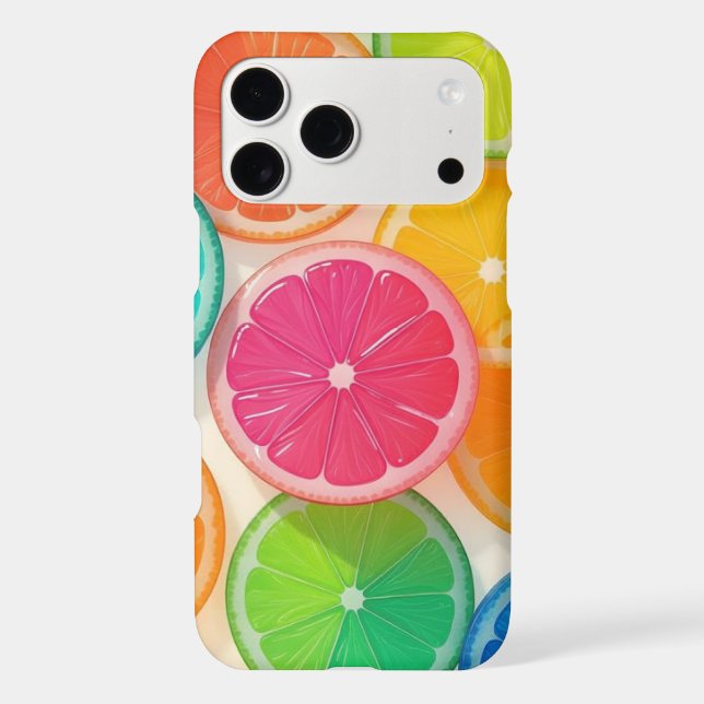 Colourful Citrus Fruit Slice iPhone Case – Fun & B (Back)