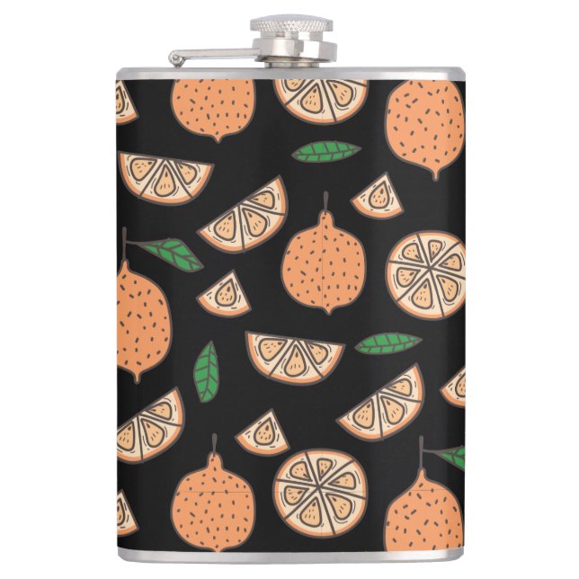 Colourful Citrus Pattern Flask (Front)