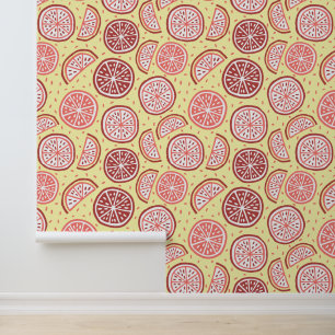 Colourful Citrus Pattern Wallpaper