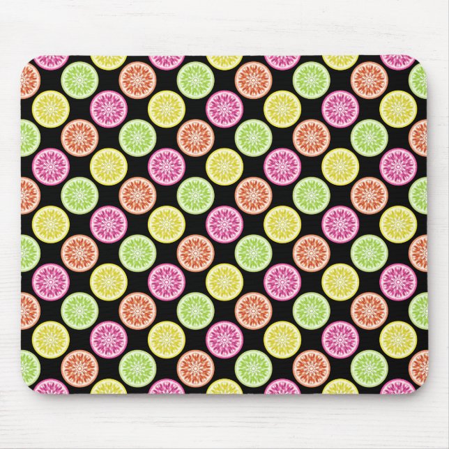 Colourful Citrus Slices Mouse Pad (Front)