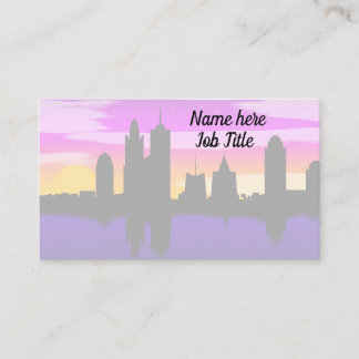 Colourful Cityscape Customisable Business Card