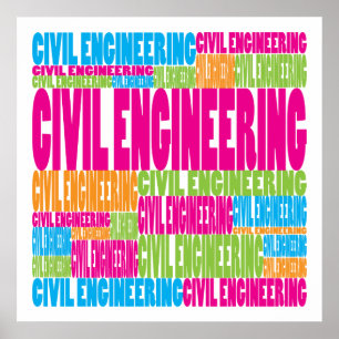 Colourful Civil Engineering Poster