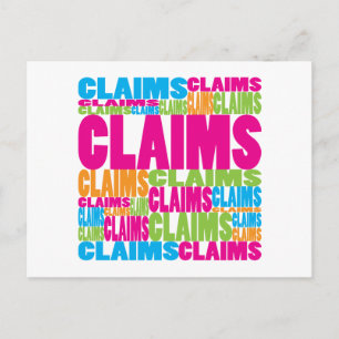 Colourful Claims Postcard