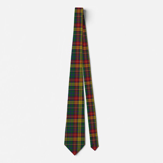 Colourful Clan Buchanan Plaid Neck Tie (Front)