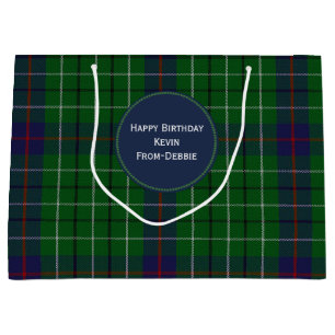 Colourful Clan Duncan Plaid Large Custom Gift Bag