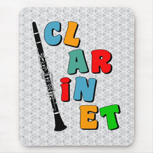 Colourful Clarinet Mouse Pad (Front)