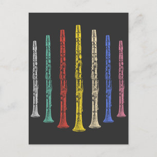 Colourful Clarinets Postcard