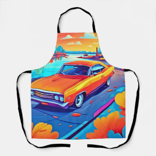 Colourful Classic Ride Design Apron