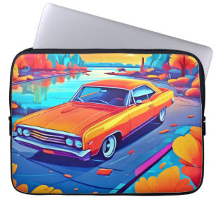 Colourful Classic Ride Design Laptop Sleeve