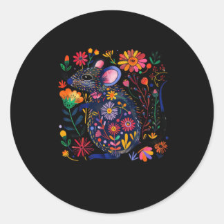 Colourful classic round sticker