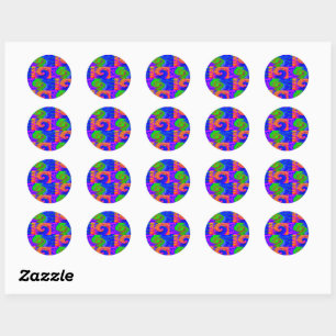 Colourful Classic Round Sticker