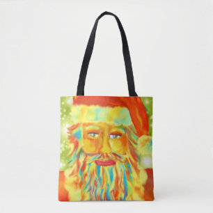 Colourful Claus Art Tote Bag