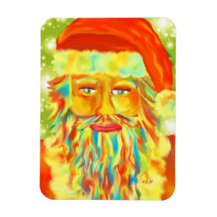 "Colourful Claus" Santa Art By Victoria Lynn Hall Magnet
