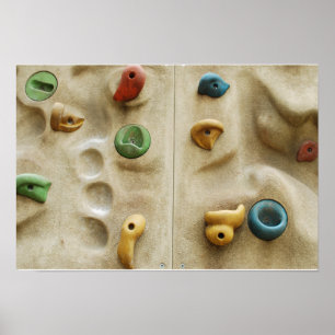 Colourful Climbing Wall Rocks Poster