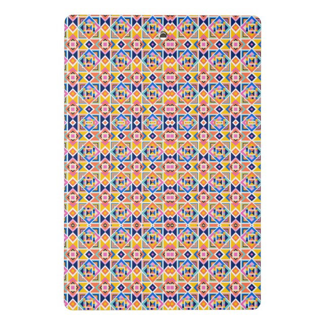 Colourful clipboard with a vibrant geometric  (Back)