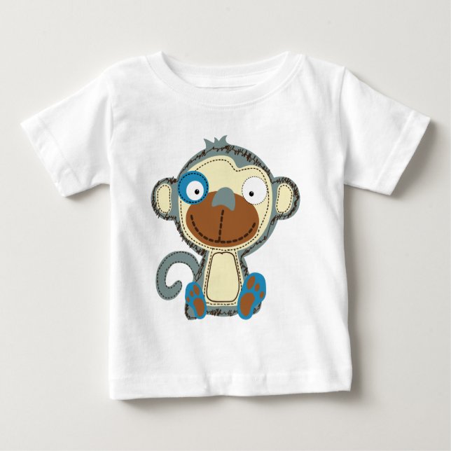 Colourful Cloth Monkey for Kids Baby T-Shirt (Front)