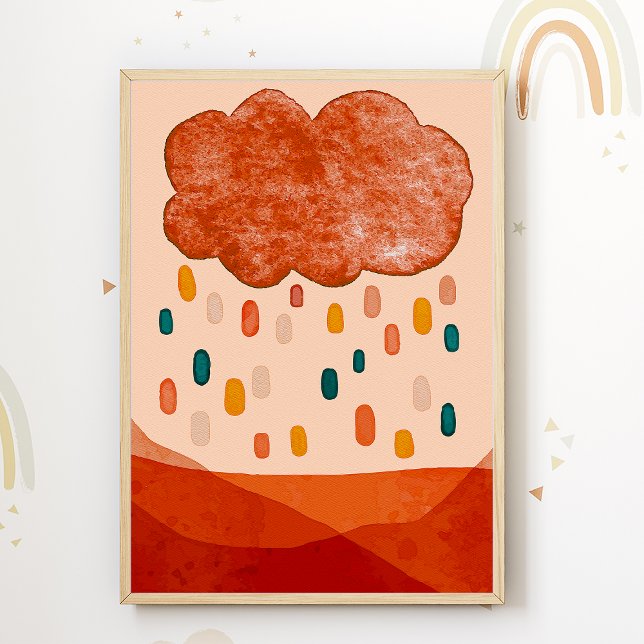 Colourful Cloud Kids Room Poster Cute Nursery Prin (Creator Uploaded)