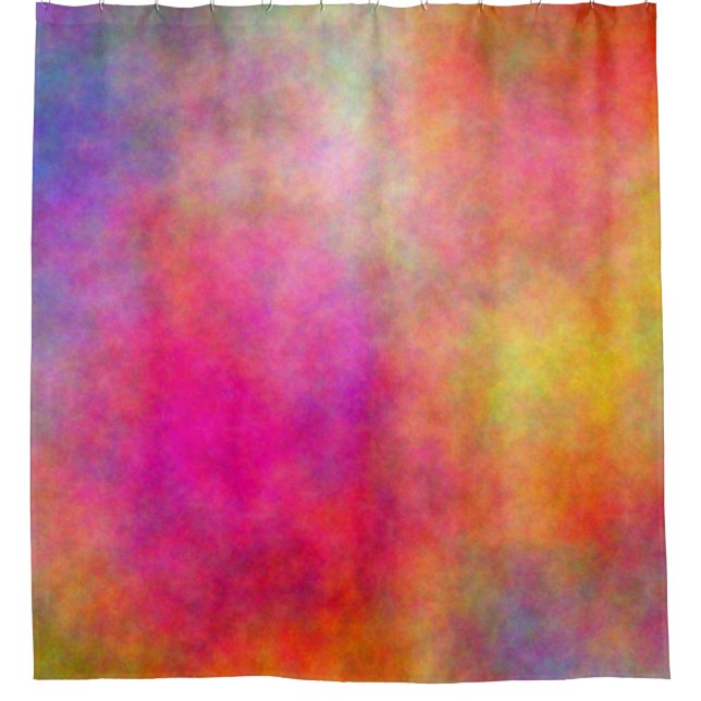 Colourful Clouds Abstract Shower Curtain (Front)