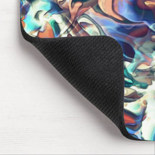 Colourful clouds carved in shades of blue and brow mouse pad