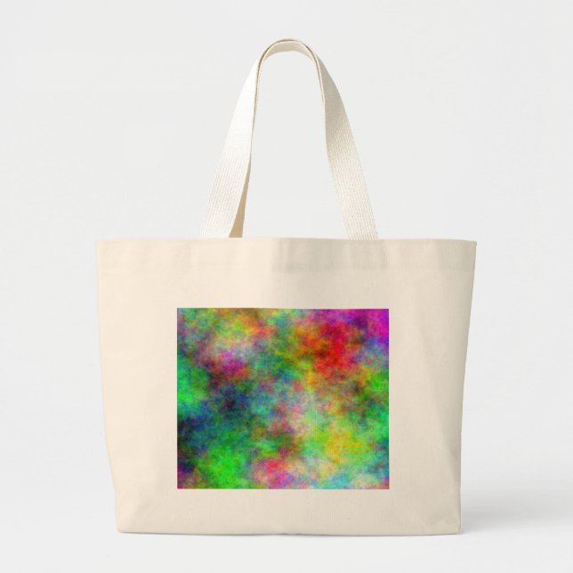 Colourful Clouds Large Tote Bag (Front)